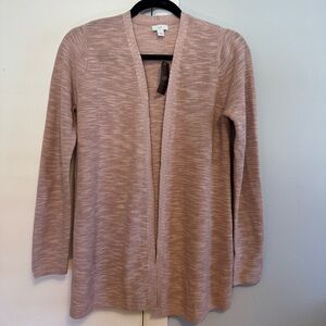 J. Jill Soft Blush Open Cardigan